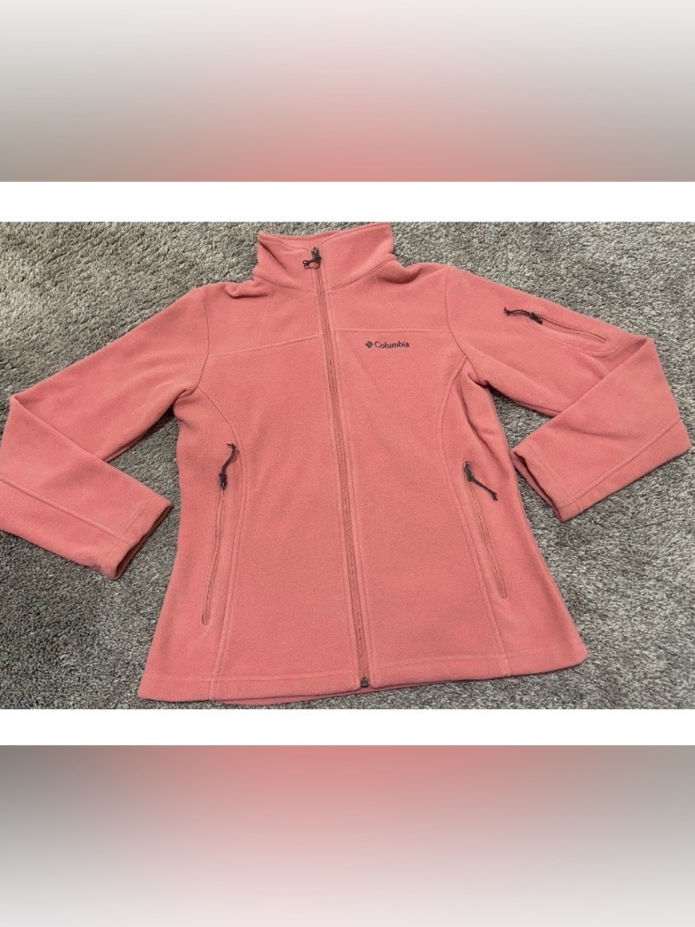 Columbia fleece jacket pink women Medium